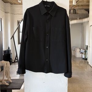 Zara Men's Black Shirt Jacket John Varvatos Sz XL Gorpcore Prada